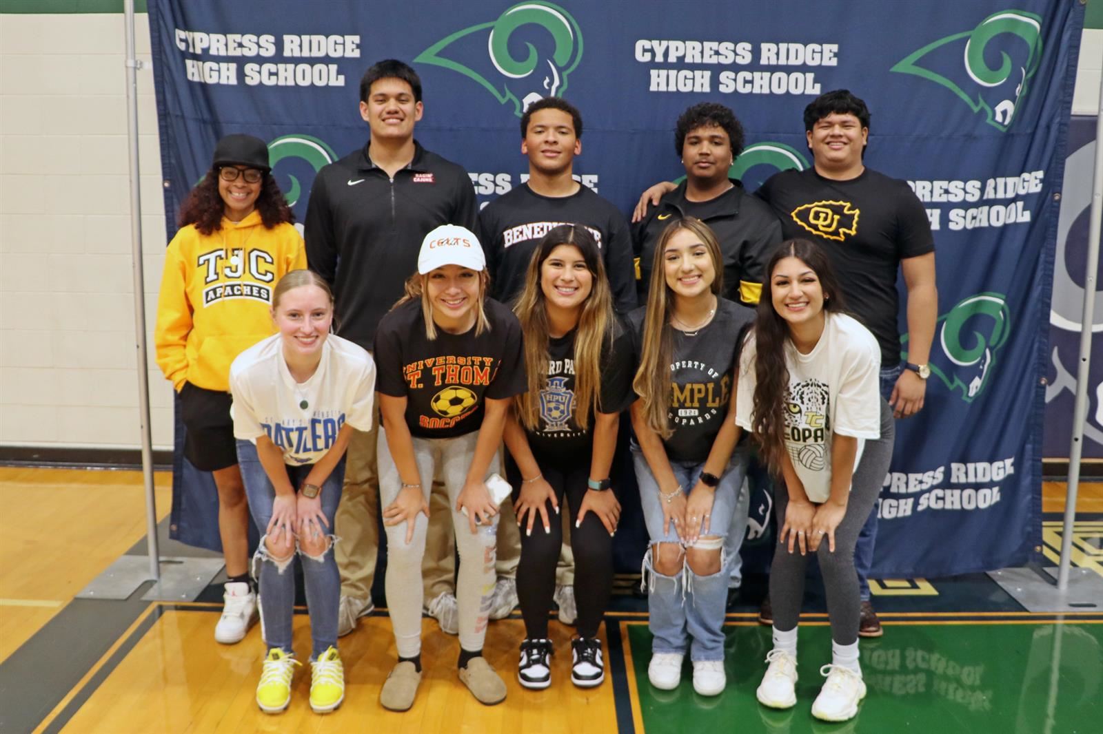 CFISD athletes sign with colleges during 2023 spring signing period.